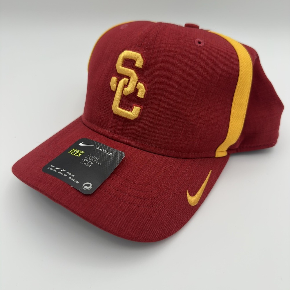 USC Trojans Hat Cap Fitted Youth One Size NCAA Football Nike Dri-FIT Aerobill